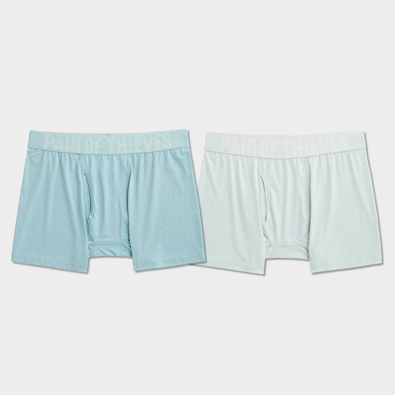 slide 2 of 4, Pair of Thieves Men's Boxer Briefs 2pk - Light Blue L, 2 ct