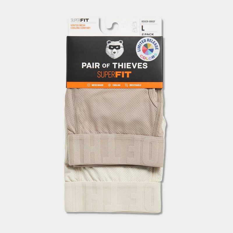 slide 2 of 5, Pair of Thieves Men's Boxer Briefs 2pk - Light Brown XL, 2 ct