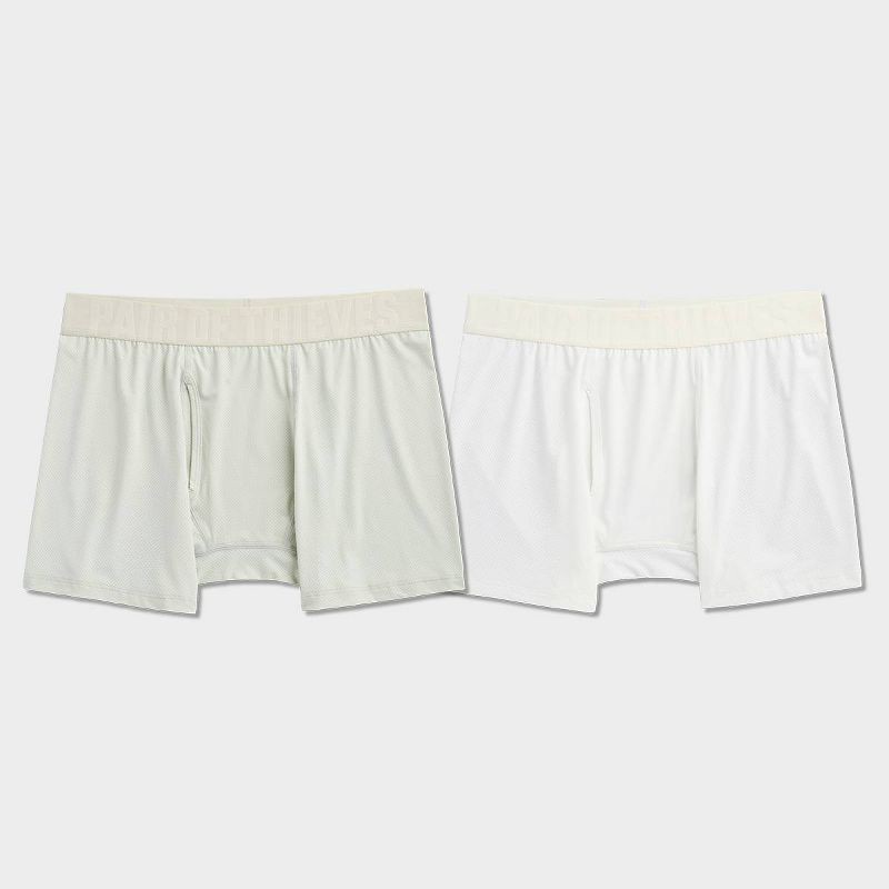 slide 1 of 5, Pair of Thieves Men's Boxer Briefs 2pk - Light Gray M, 2 ct