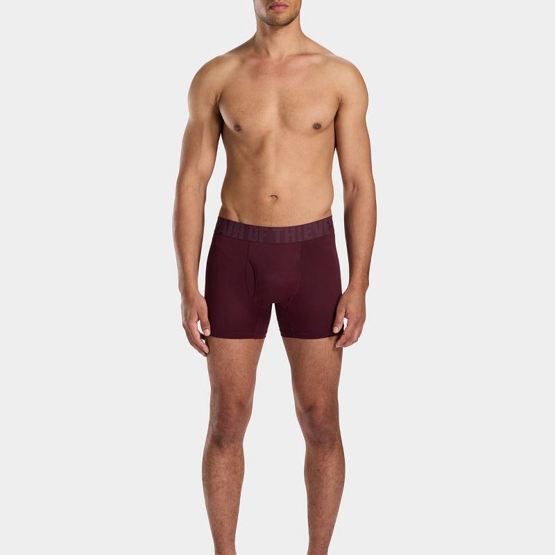 slide 5 of 5, Pair of Thieves Men's Boxer Briefs 2pk - Dark Red M, 2 ct