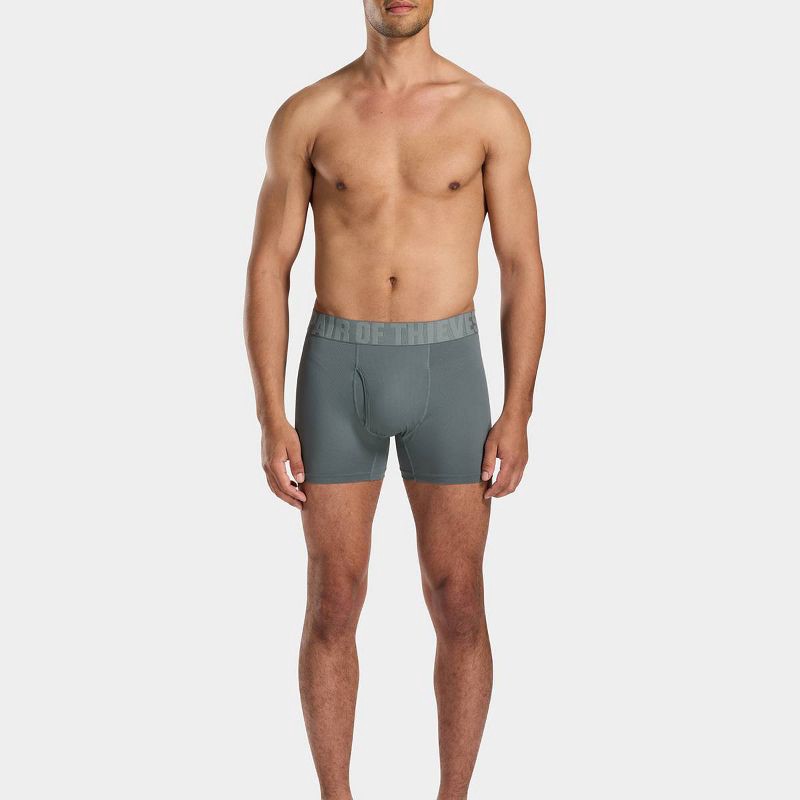slide 4 of 4, Pair of Thieves Men's Boxer Briefs 2pk - Dark Gray L, 2 ct