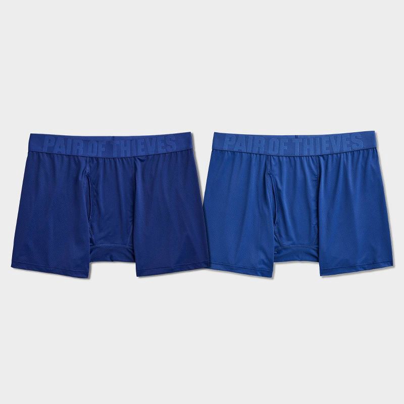slide 3 of 5, Pair of Thieves Men's Boxer Briefs 2pk - Dark Indigo S, 2 ct