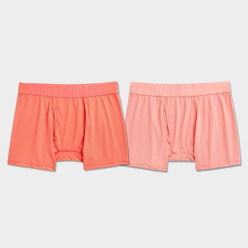 slide 5 of 5, Pair of Thieves Men's Boxer Briefs 2pk - Peach Orange XL, 2 ct