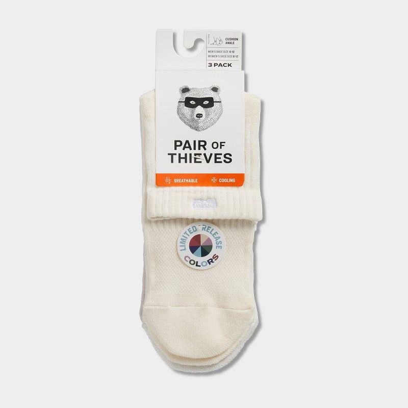 slide 4 of 5, Pair of Thieves Men's Ankle Socks 3pk - Blush 6-12, 3 ct