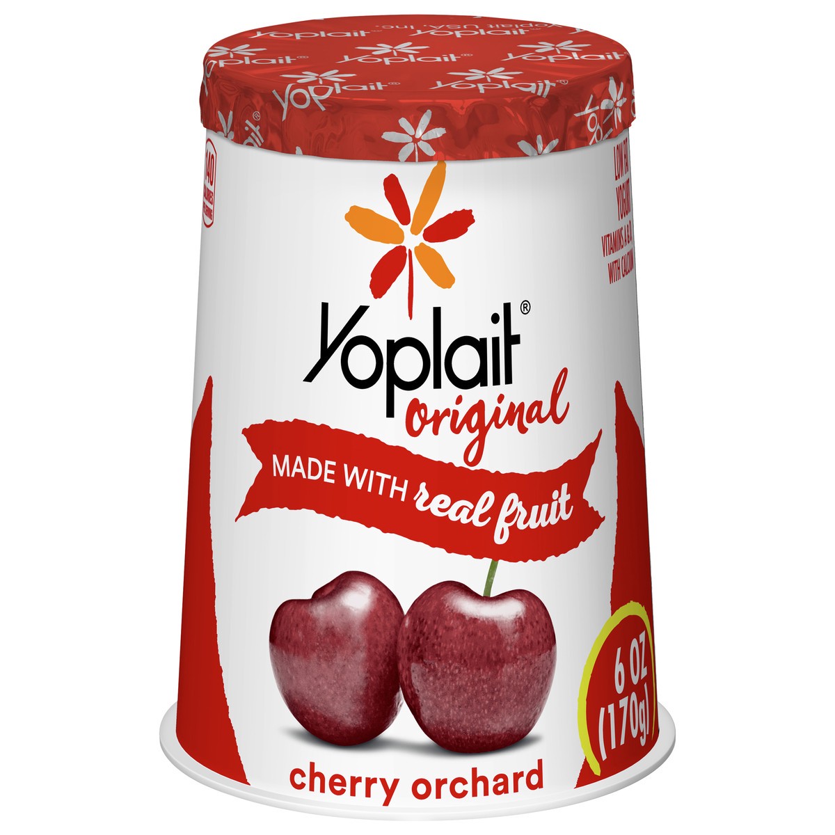 slide 1 of 8, Yoplait Original Cherry Orchard Low Fat Yogurt, 6 OZ Yogurt Cup, 6 oz