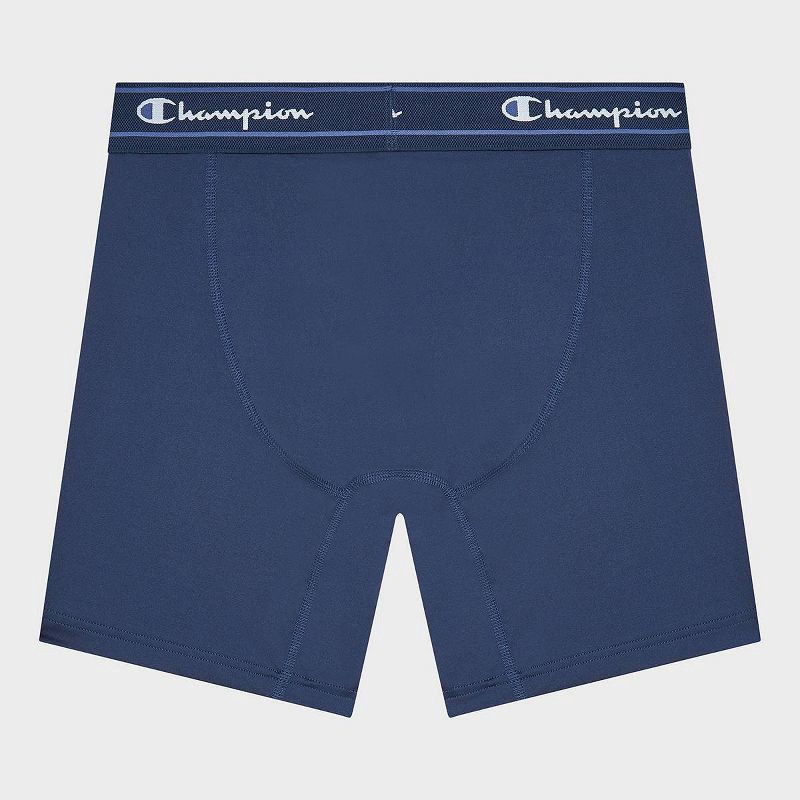 slide 3 of 5, Champion Men's Active Performance 5pk Breathable Mid-Leg Boxer Briefs - Black/Red/Gray/Blue XXL, 5 ct