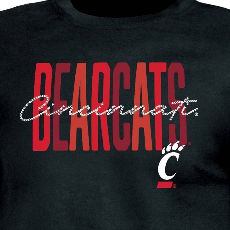 slide 3 of 3, NCAA Cincinnati Bearcats Girls' Crew Neck T-Shirt - M: Cotton-Polyester Blend, Long Sleeve, 1 ct