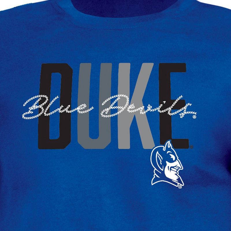 slide 3 of 3, NCAA Duke Blue Devils Girls' Crew Neck T-Shirt - M: Cotton-Polyester Blend, Long Sleeve, 1 ct