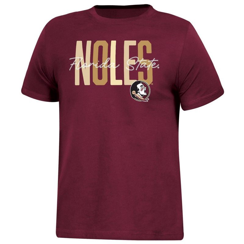 slide 1 of 3, NCAA Florida State Seminoles Girls' Crew Neck T-Shirt - S, 1 ct