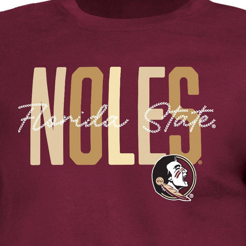 slide 3 of 3, NCAA Florida State Seminoles Girls' Crew Neck T-Shirt - L, 1 ct
