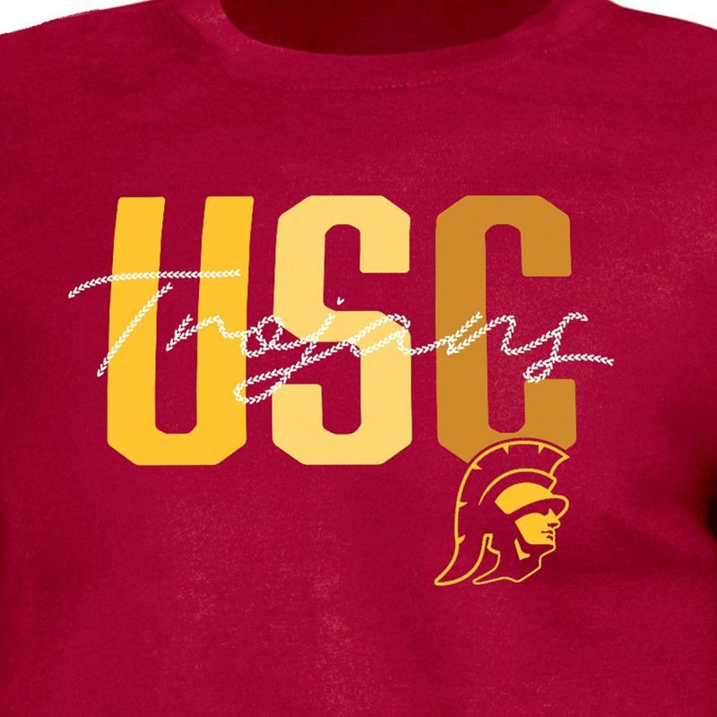 slide 3 of 3, NCAA USC Trojans Girls' Crew Neck T-Shirt - XS, 1 ct