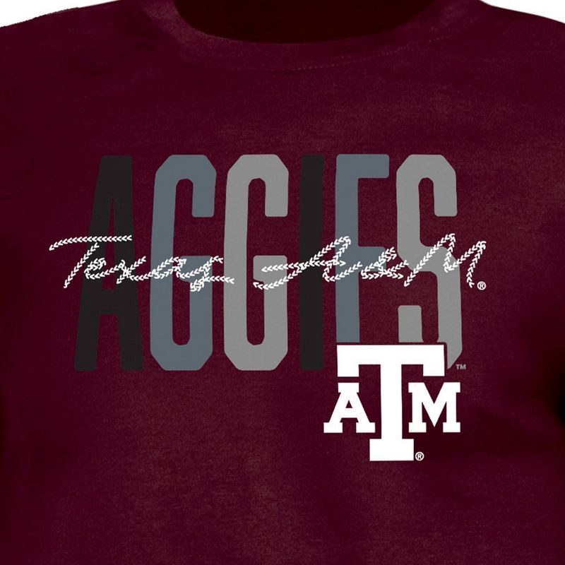 slide 3 of 3, NCAA Texas A&M Aggies Girls' Crew Neck T-Shirt - S, 1 ct