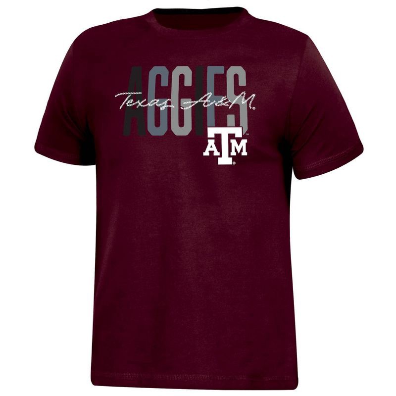 slide 1 of 3, NCAA Texas A&M Aggies Girls' Crew Neck T-Shirt - S, 1 ct