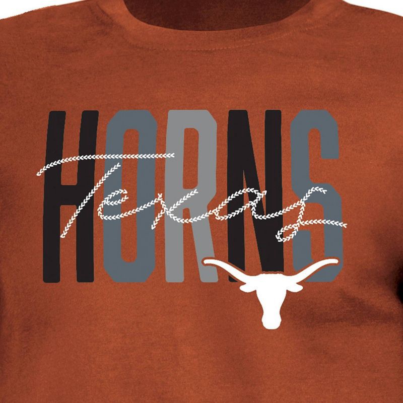 slide 3 of 3, NCAA Texas Longhorns Girls' Crew Neck T-Shirt - XL, 1 ct