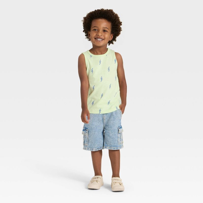 slide 3 of 3, Toddler Boys' Tank Top - Cat & Jack™ Lime Green 12M, 1 ct