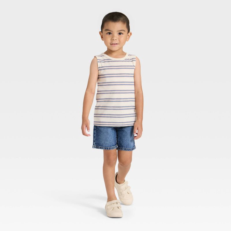 slide 3 of 3, Toddler Boys' Tank Top - Cat & Jack™ Beige 12M, 1 ct