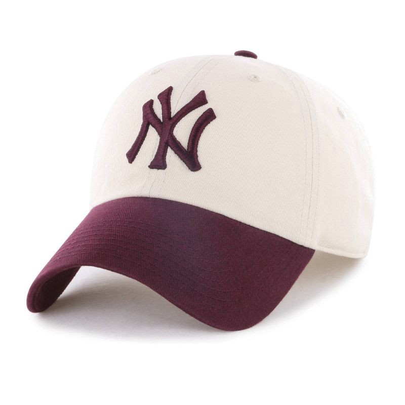 slide 1 of 2, MLB NY Two Tone Maroon Baseball Hat - Maroon, 1 ct