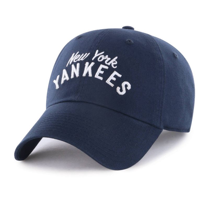 slide 1 of 2, MLB New York Yankees Script Baseball Hat - Navy Blue, 1 ct