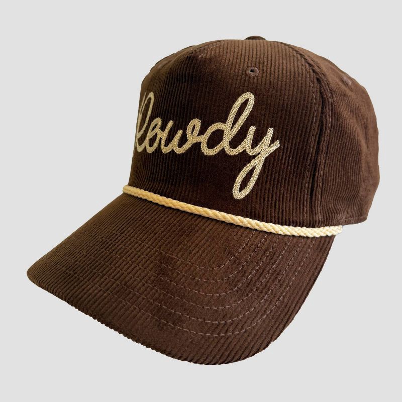 slide 3 of 5, Mighty Fine Brown Cord Baseball Hat -Brown, 1 ct