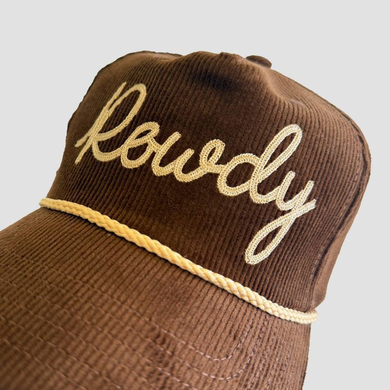 slide 4 of 5, Mighty Fine Brown Cord Baseball Hat -Brown, 1 ct