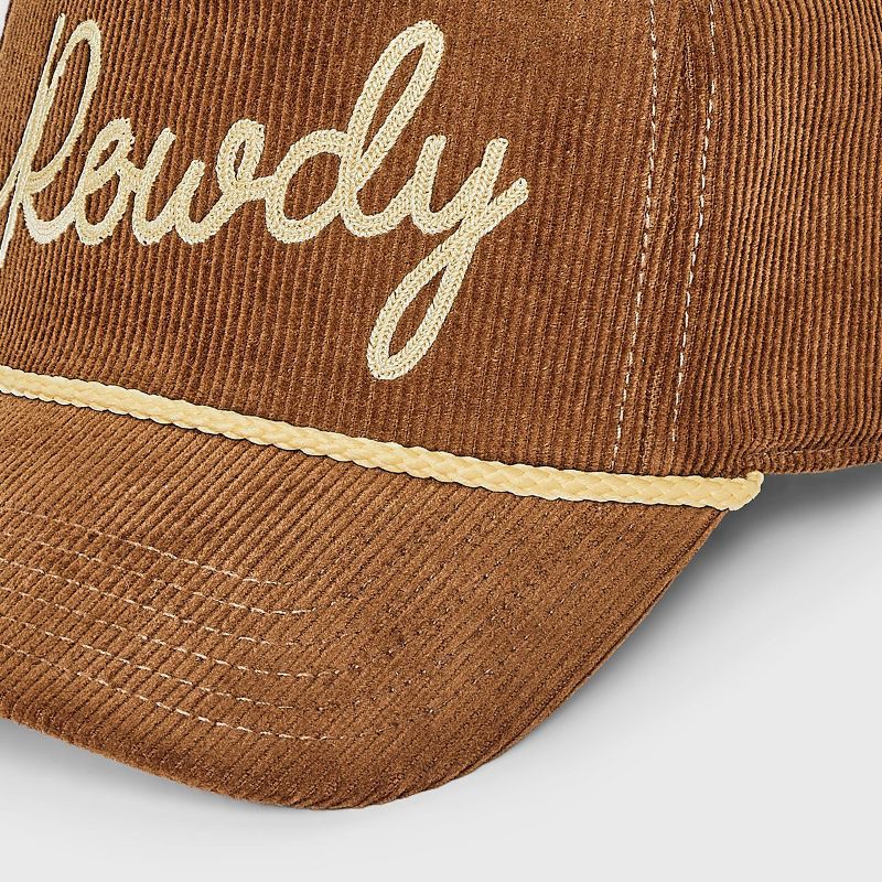 slide 5 of 5, Mighty Fine Brown Cord Baseball Hat -Brown, 1 ct
