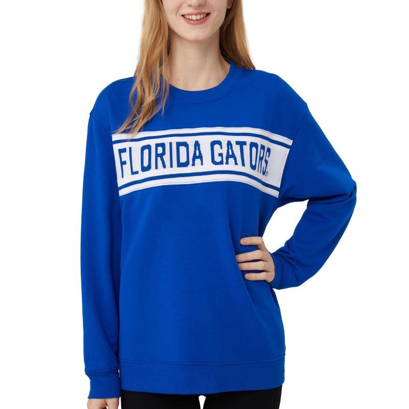slide 1 of 3, NCAA Florida Gators Women's Crew Neck Varsity Fashion Top - M, 1 ct
