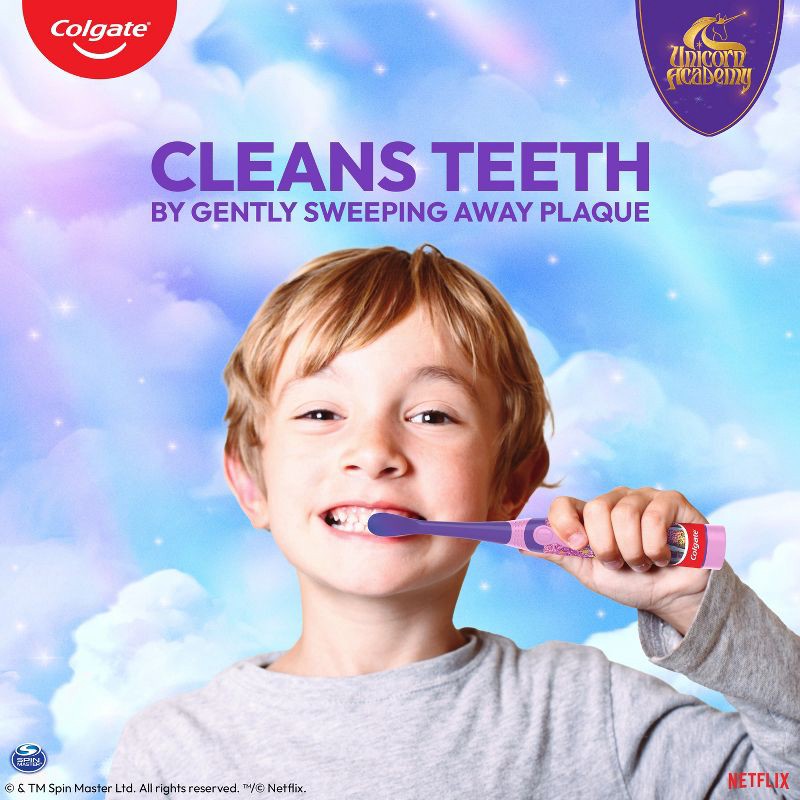 slide 4 of 12, Colgate Kids' Battery Powered Toothbrush - Unicorn Academy, 1 ct
