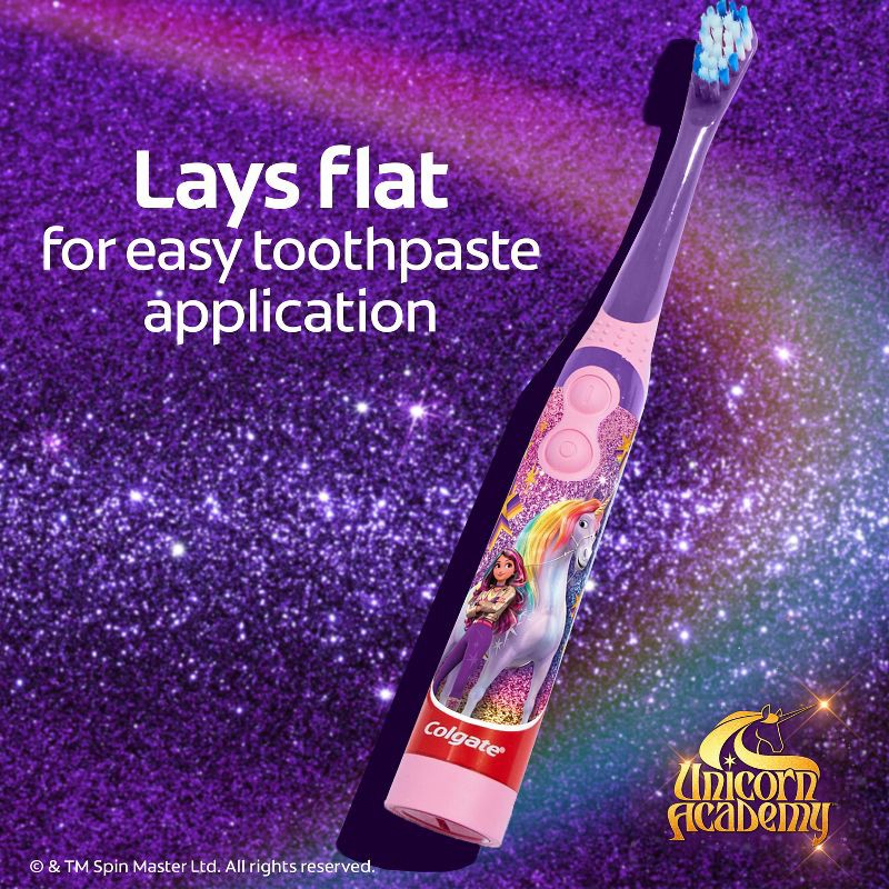 slide 6 of 10, Colgate Kids' Battery Powered Toothbrush - Unicorn Academy, 1 ct