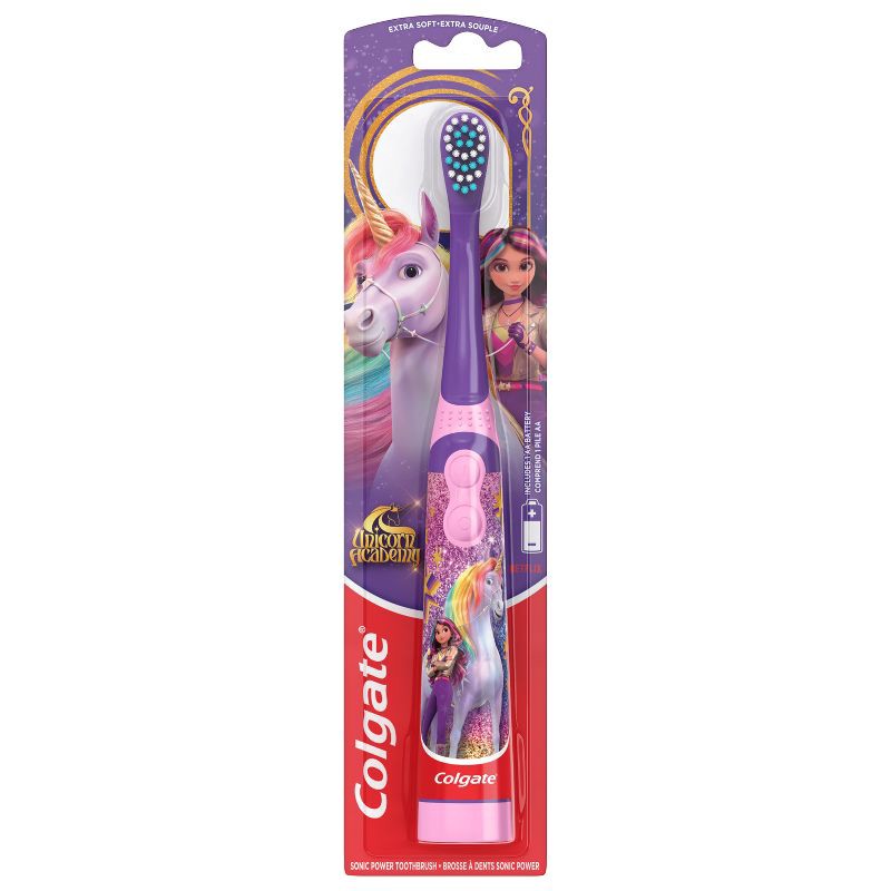 slide 8 of 10, Colgate Kids' Battery Powered Toothbrush - Unicorn Academy, 1 ct