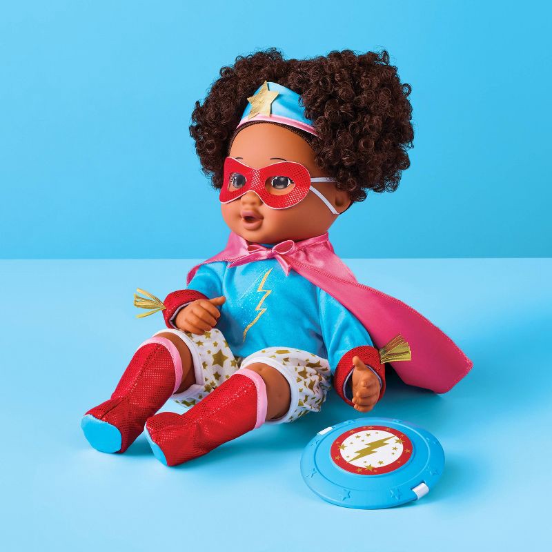 slide 2 of 4, 14" Baby Doll Superhero Outfit - Gigglescape™, 1 ct