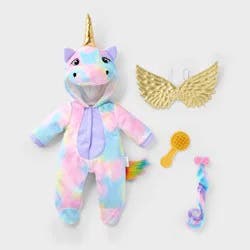 14" Baby Doll Unicorn Outfit - Gigglescape™: Fantasy-Themed Polyester Clothing Set for 14-Inch Dolls