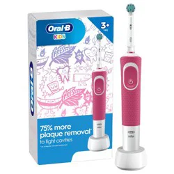 Oral-B Kids&#x27; Electric Toothbrush with Sensitive Brush Head and Timer - Pink