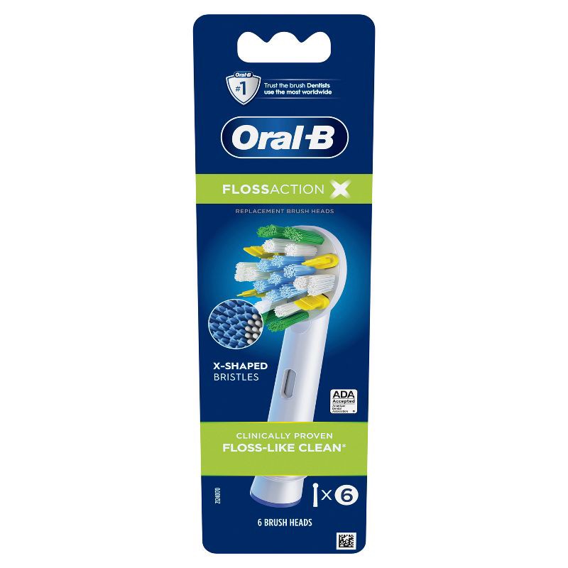 slide 1 of 13, Oral-B Floss Action X-Filament Replacement Brush Heads - 6ct, 6 ct