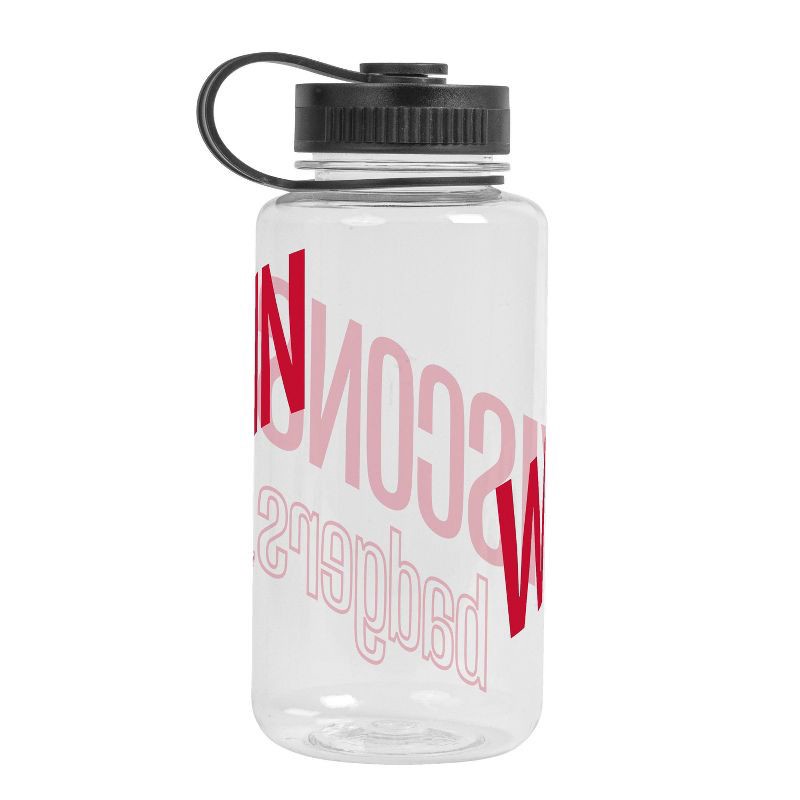 slide 2 of 2, NCAA Wisconsin Badgers Portable Drinkware - 38oz: Plastic Water Bottle, Sports Team Licensed, 38 oz
