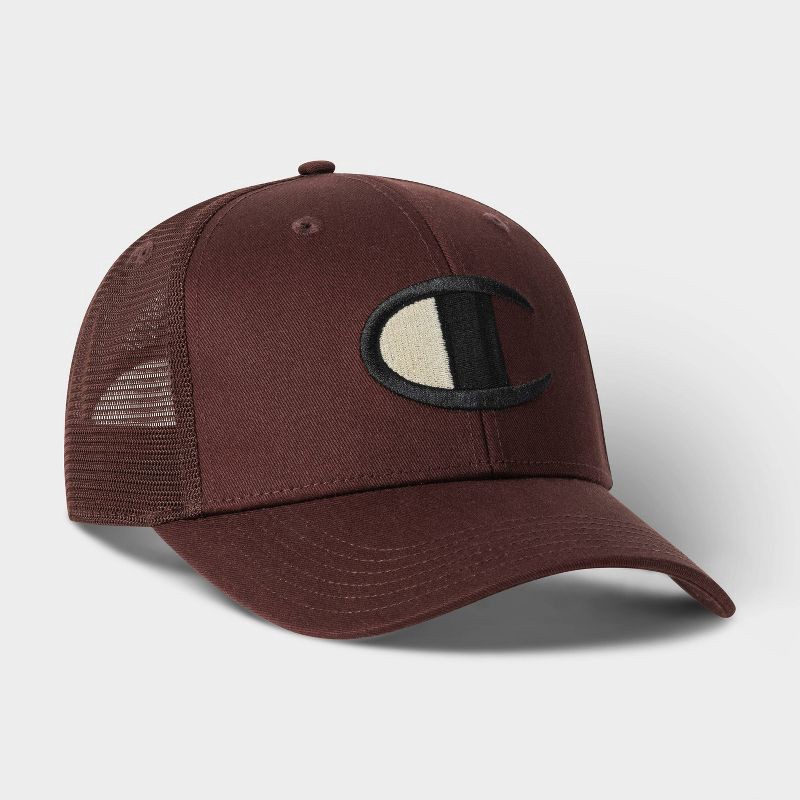slide 4 of 4, Champion Adult Logan Twill Trucker Hat - Maroon, 1 ct