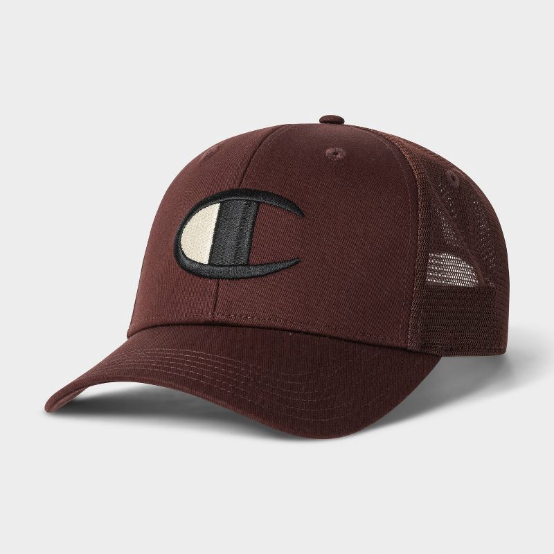 slide 3 of 4, Champion Adult Logan Twill Trucker Hat - Maroon, 1 ct