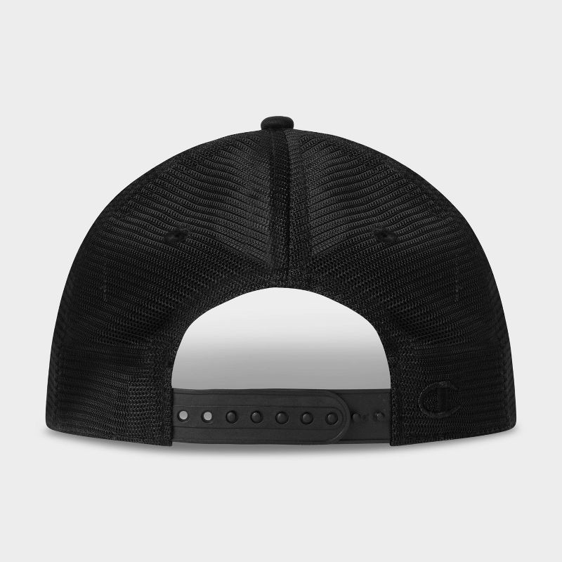slide 2 of 4, Champion Adult Logan Twill Trucker Hat - Black, 1 ct