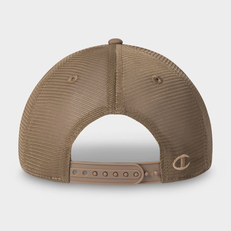 slide 4 of 4, Champion Adult Logan Twill Trucker Hat - Khaki, 1 ct