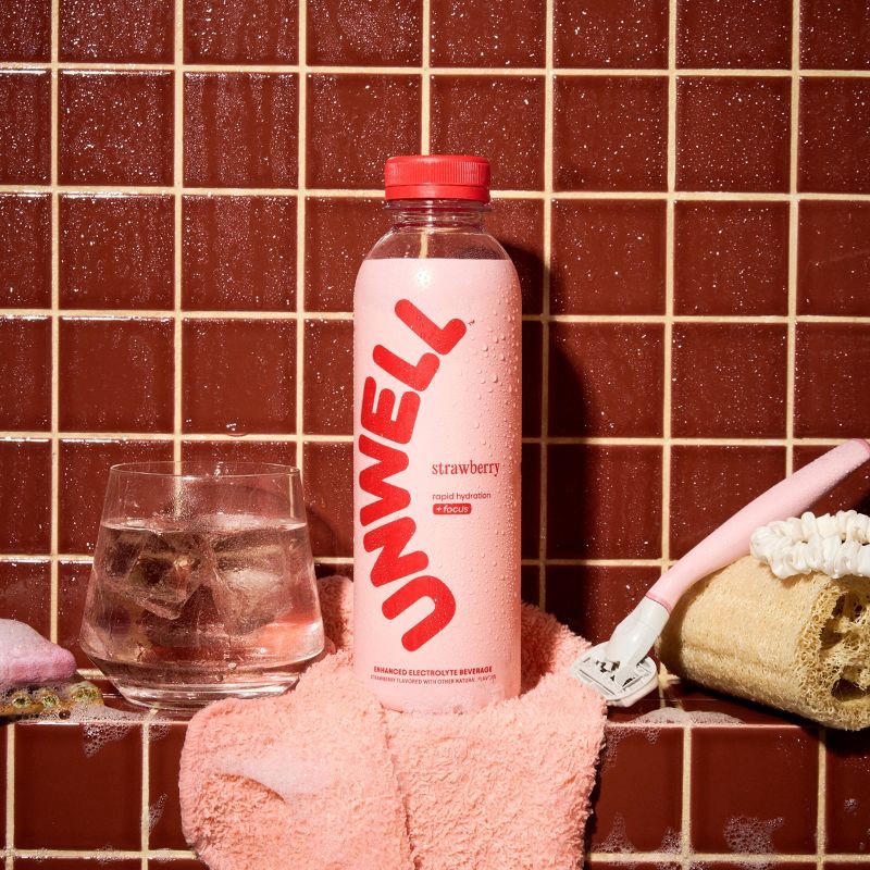 slide 2 of 6, Unwell Hydrate+Focus Multipack Strawberry Sports Drink - 8pk/16.9 fl oz Bottles, 8 ct, 16.9 fl oz