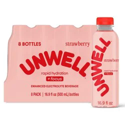 Unwell Hydrate+Focus Multipack Strawberry Sports Drink - 8pk/16.9 fl oz Bottles