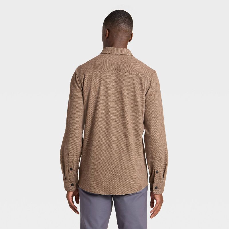 slide 2 of 3, Men's Comfort Soft Shirt - Goodfellow & Co™ Brown S, 1 ct