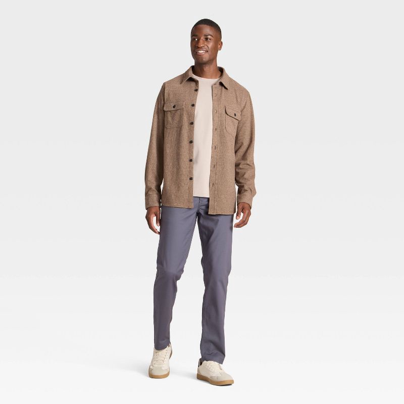 slide 3 of 3, Men's Comfort Soft Shirt - Goodfellow & Co™ Brown S, 1 ct