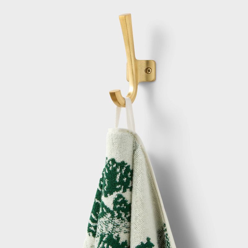 slide 4 of 4, Tree Chrismas Bath Towel Cream - Threshold™, 1 ct