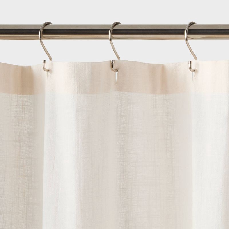 slide 3 of 4, 72"x72" Green/Red Plaid Ruffle Christmas Shower Curtain Cream - Threshold™, 1 ct