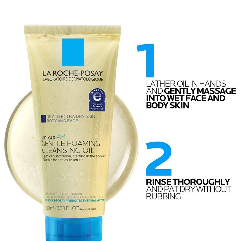 slide 8 of 11, La Roche Posay Lipikar Oil - 3.38 fl oz, 3.38 fl oz