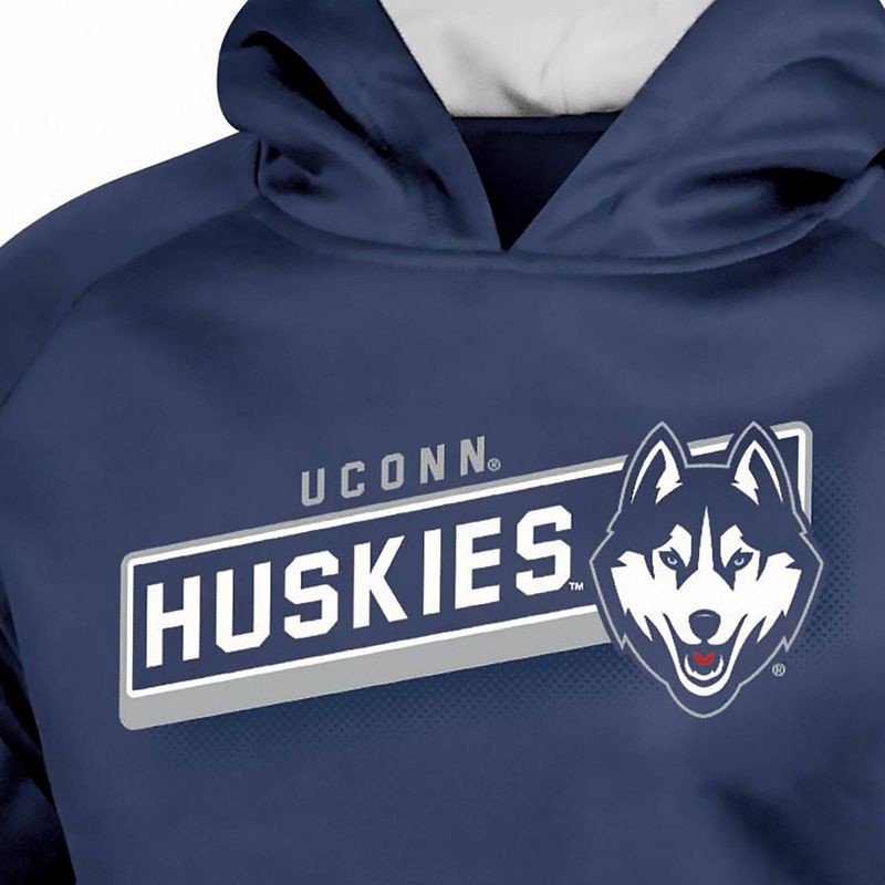 slide 3 of 3, NCAA UConn Huskies Boys' Gray Hooded Sweatshirt - L, 1 ct