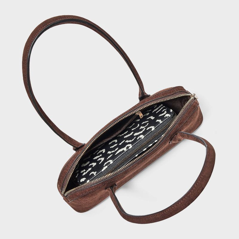 slide 4 of 5, Long Handle Satchel Handbag - A New Day™ Brown, 1 ct