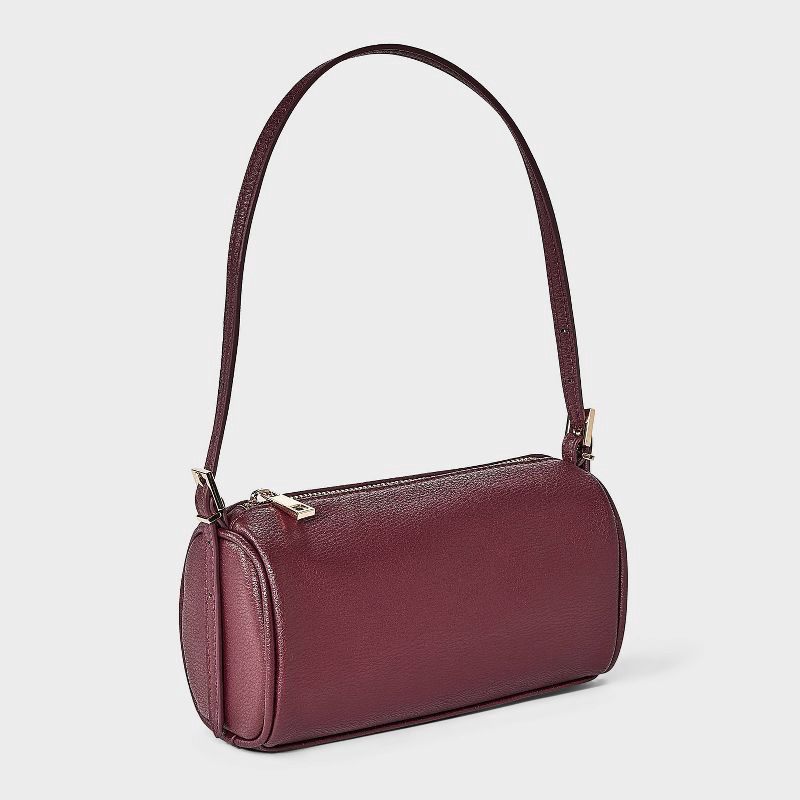 slide 3 of 5, Mini Boxy Barrel Bag - A New Day™ Dark Red, 1 ct