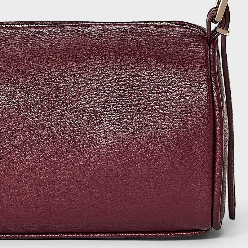 slide 5 of 5, Mini Boxy Barrel Bag - A New Day™ Dark Red, 1 ct