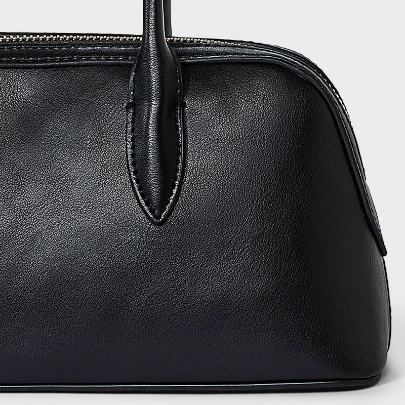 slide 5 of 5, Long Handle Satchel Handbag - A New Day™ Black, 1 ct